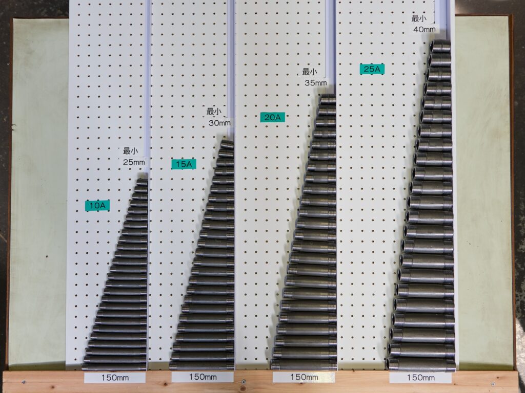 5mmピッチでラインナップされたニップル