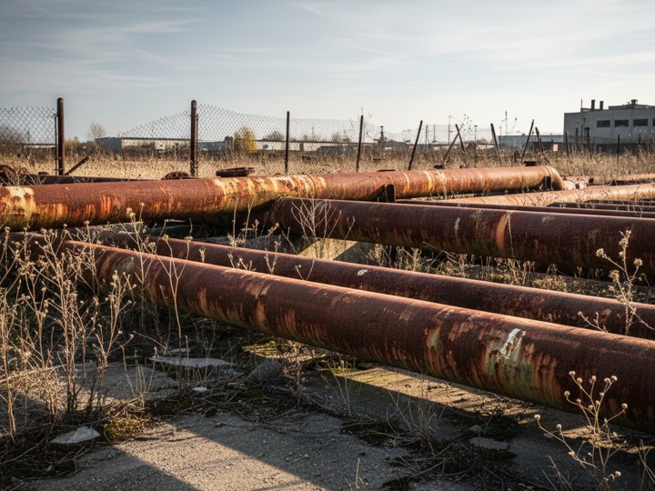 さびた配管