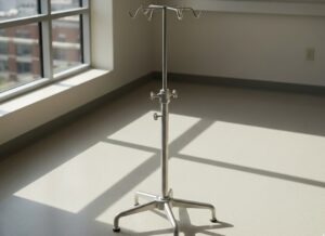 衛生面から点滴スタンドで使用されるアルミパイプ