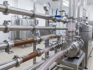 食品製造設備用材料供給配管（内面研磨）